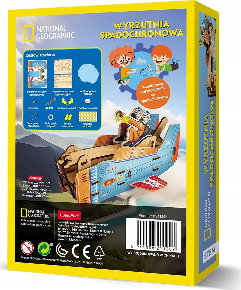 Dėlionė CubicFun CUBIC FUN National Geographic 3D-palapeli "Parašiuto Paleidiklis"