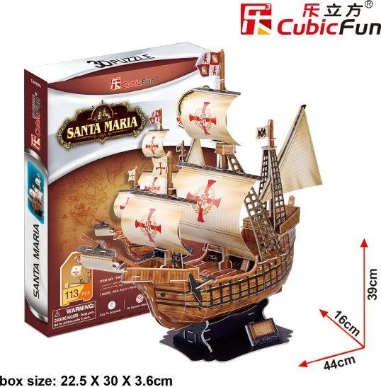 CubicFun 3D dėlionė Laivas „Santa Maria"