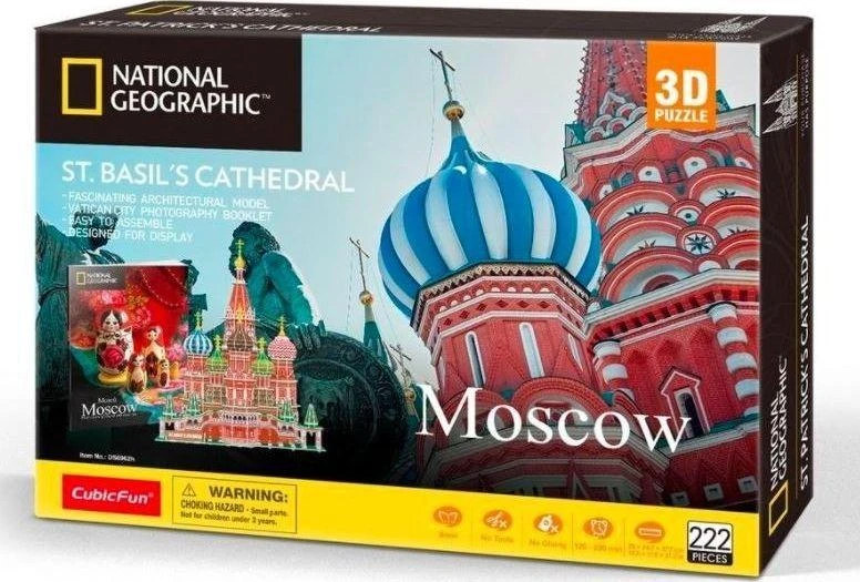 CUBICFUN 3D dėlionė „NatGeo: Šv. Bazilijaus katedra“ aprašymas - Prekės nuotrauka