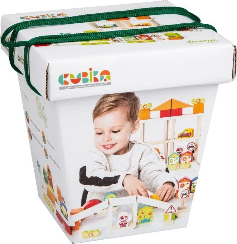 Tomy Medinių kaladėlių rinkinys Cubika Miestas