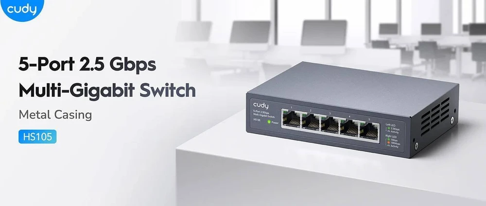 Šakotuvas CUDY HS105 nevaldomas 5 prievadų komutatorius