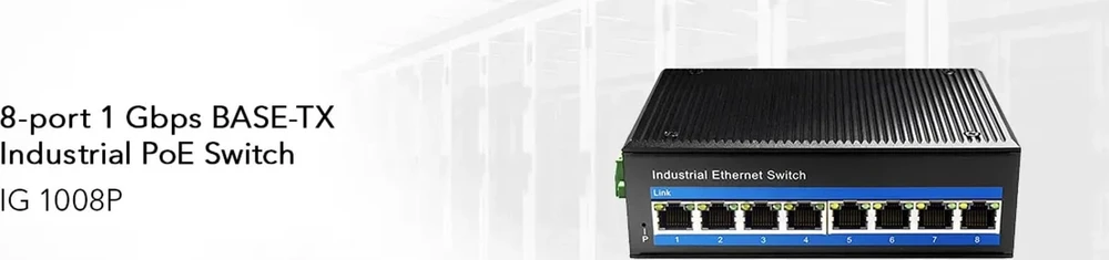 Šakotuvas Cudy SWITCH PoE 8 prievadų 8x30W 1Gbps pramoninis IG100P
