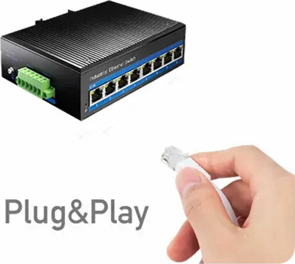 Šakotuvas Network switch/switch - Cudy IF1008P (10/100) Juodas