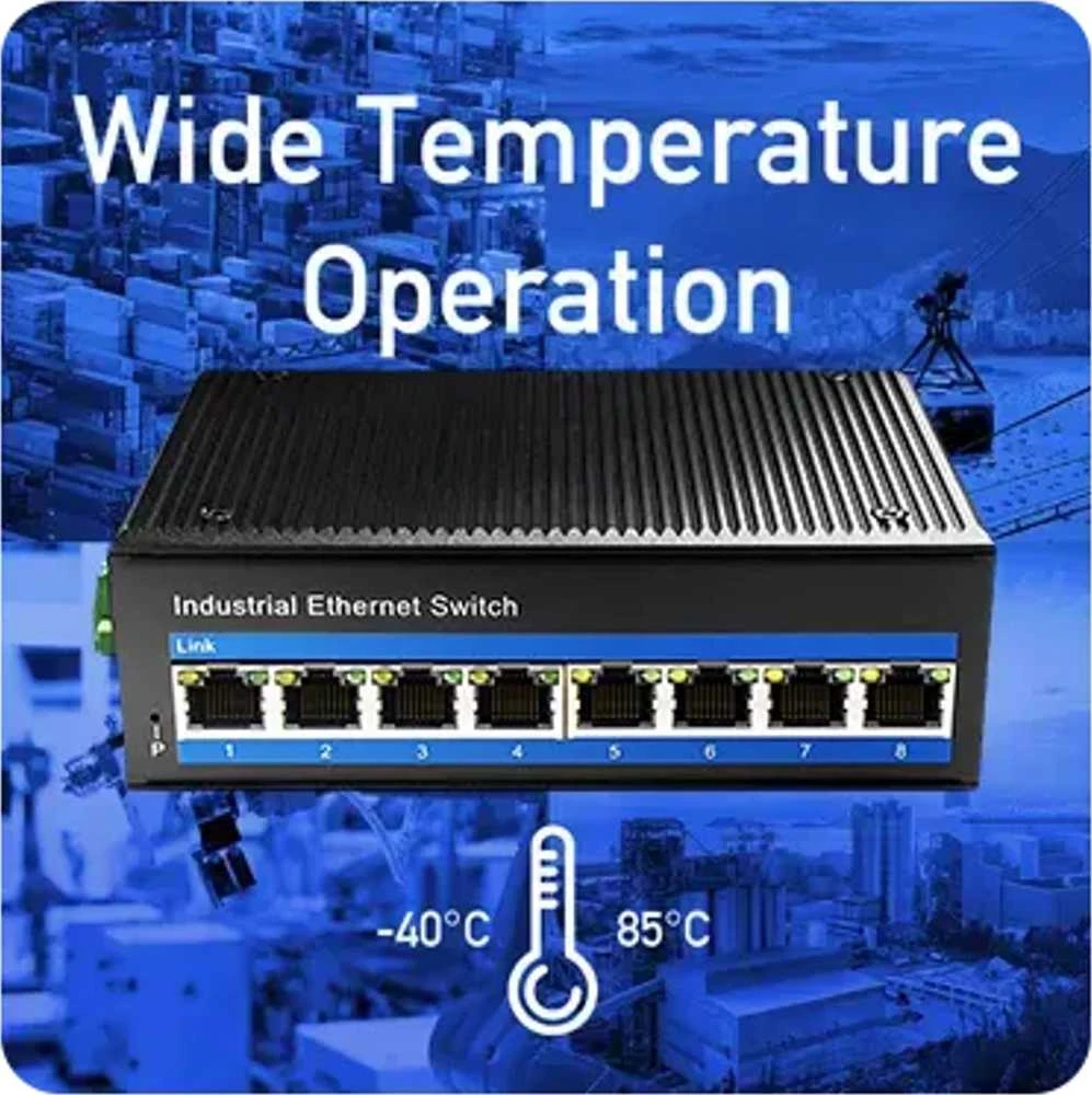 Šakotuvas Network switch/switch - Cudy IF1008P (10/100) Juodas