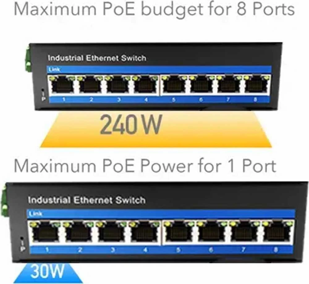 Šakotuvas Network switch/switch - Cudy IF1008P (10/100) Juodas