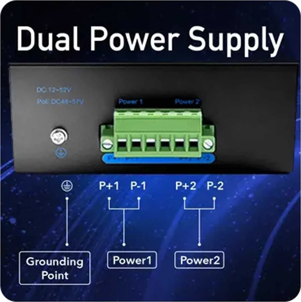 Šakotuvas Network switch/switch - Cudy IF1008P (10/100) Juodas