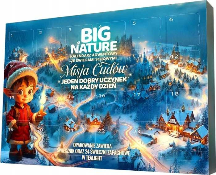 Cup&You Big Nature „Miego misijos“ Advento kalendorius su sojų žvakėmis ir žvakidėmis, 24 vnt.