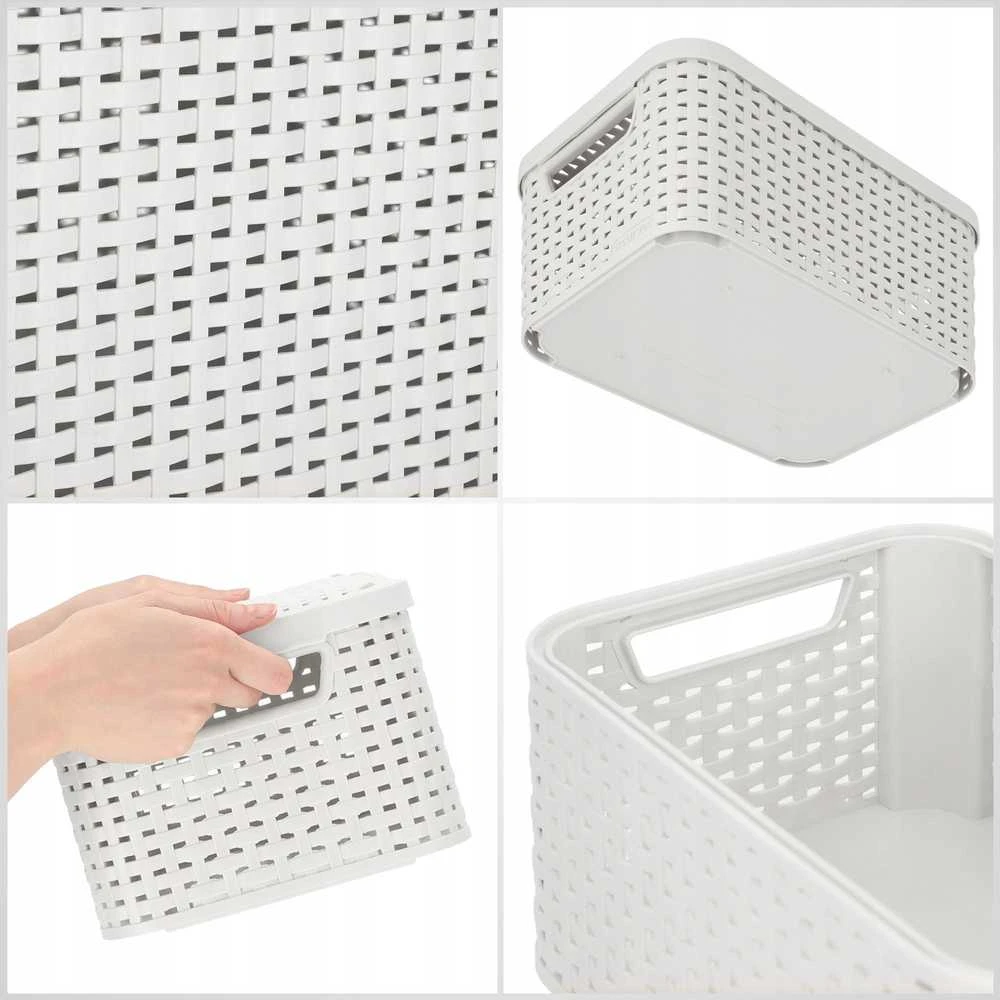 Dėžė su dangčiu Style Box Rattan S Curver 6L šviesiai pilka