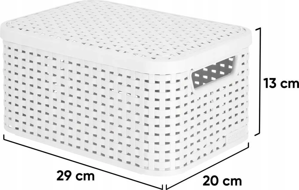 Dėžė su dangčiu Style Box Rattan S Curver 6L šviesiai pilka