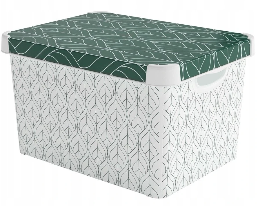 Curver Box with lid Deco Stockholm L 39.5x29.5x23.5cm Žalias Leaves (0804711Y89)
