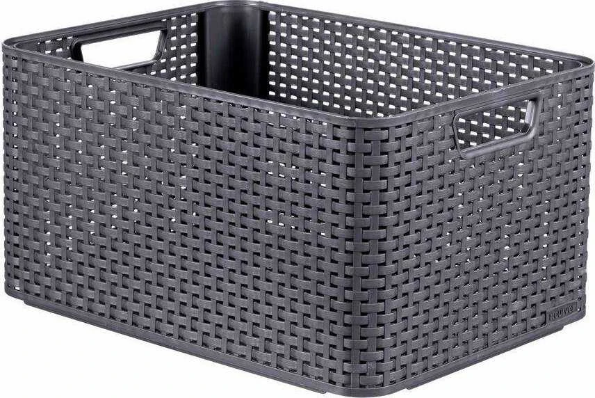 Daiktadėžė CURVER STYLE, 30 l, pilka, 43×32×23 cm