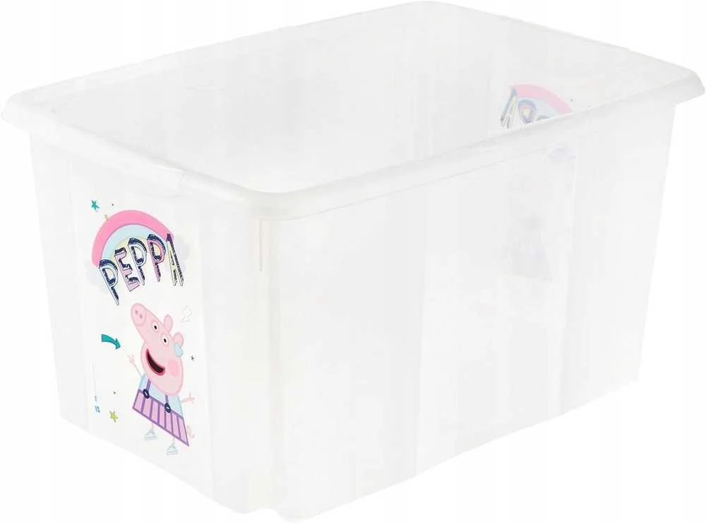 Keeeper Dėžutė su dangčiu 45L Karolina "Peppa Pig" 55,5x40x30cm skaidri