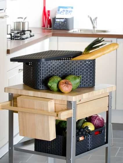 Curver Daiktadėžė su dangčiu Style, metalinė sidabrinė, 30l, L