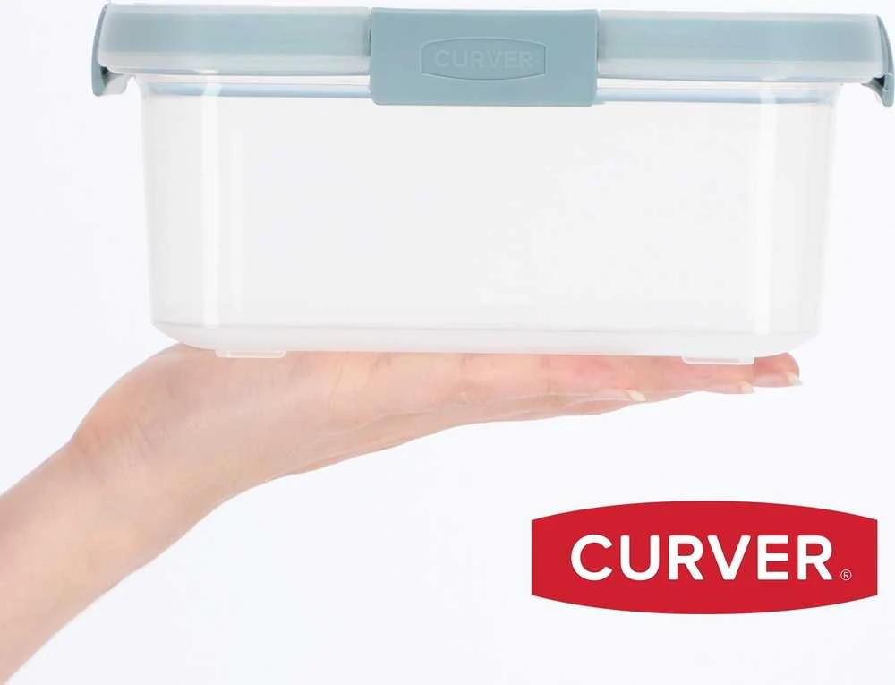 Keter CURVER MAISTO DĖŽUTĖ STAČIAKAMPĖ 1,2L /SKAIDRI/ MĖLYNA