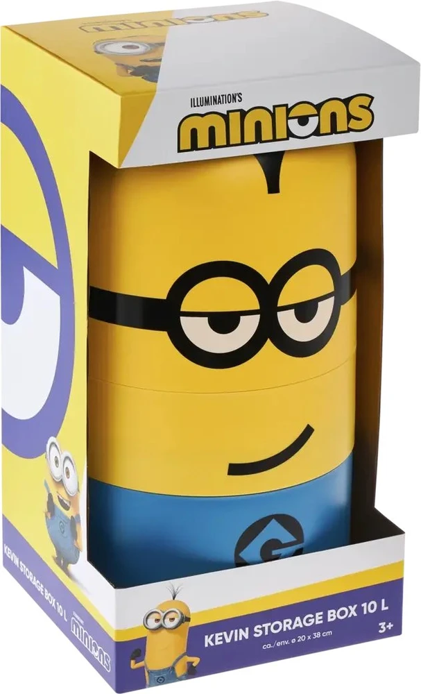 Keeeper Daiktadėžė Kevin 10L "Minions" Ø20x38cm geltona/mėlyna