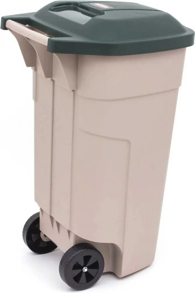 Keter CURVER WASTE BIN 110L BEIGE/Žalias
