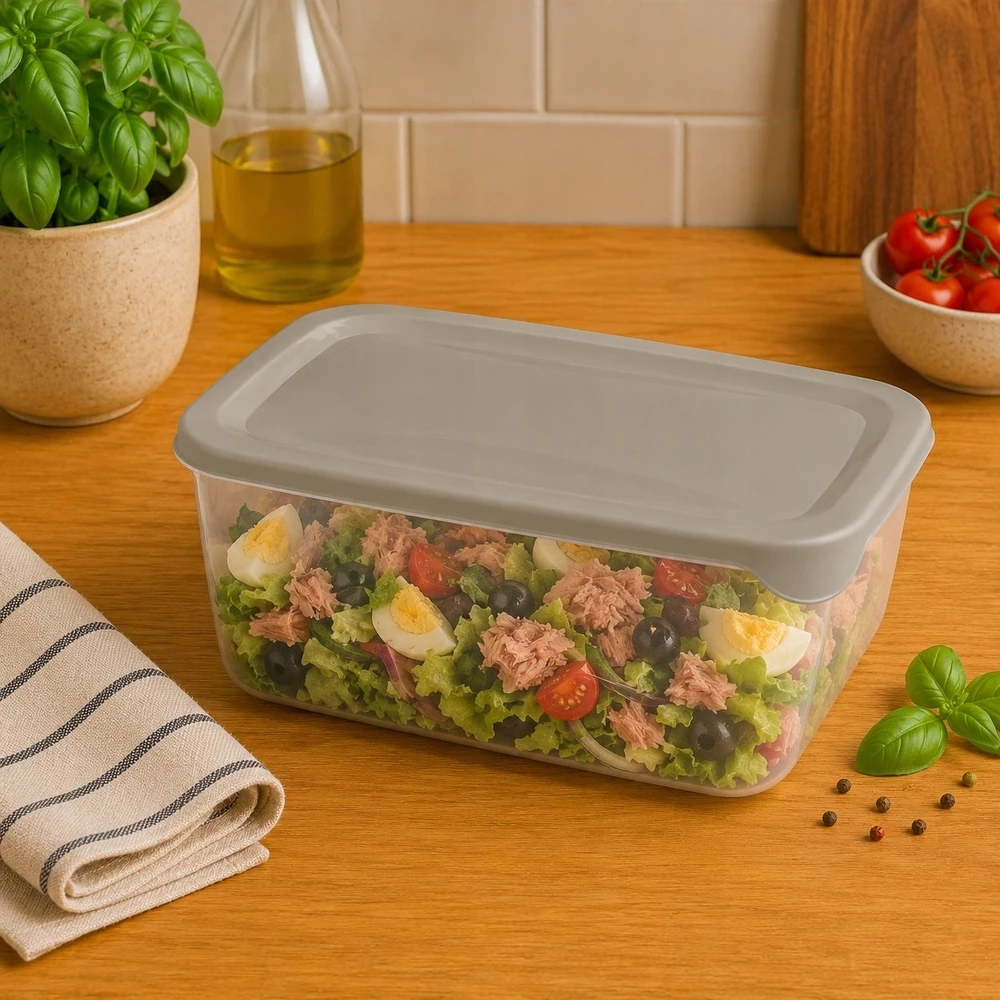 CURVER MAISTO DĖŽUTĖ FRESH&GO 5L STAČIAKAMPĖ SMĖLIO SPALVOS