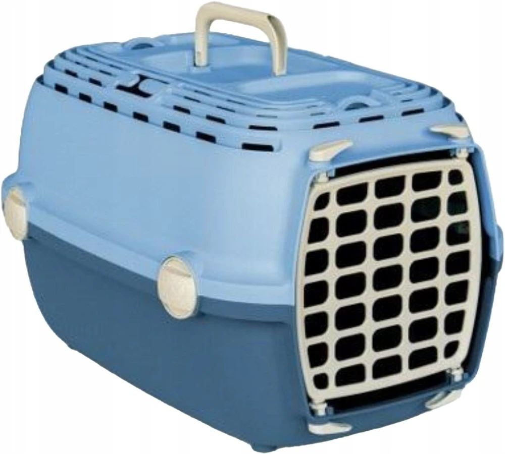 Stefanplast Transport cage Horizon 1 with plastikas door 48x32x30cm light mėlynas/mėlynas