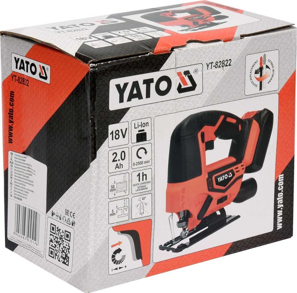 Akumuliatorinis siaurapjūklis Yato YT-82822; 18 V; 2,0 Ah akum.
