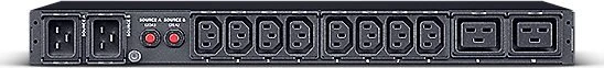 CYBERPOWER PDU24005 Matuojamas ATS PDU 230V/20A 1U 8x IEC-320 2x IEC C19 Outlets nuoseklusis prievadas PowerPanel Center programinė įranga