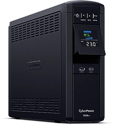 CyberPower CP1600EIPFCLCD, interaktyvus linijinis, 1,6 kVA, 1000 W, grynas sinusas, 169 V, 271 V