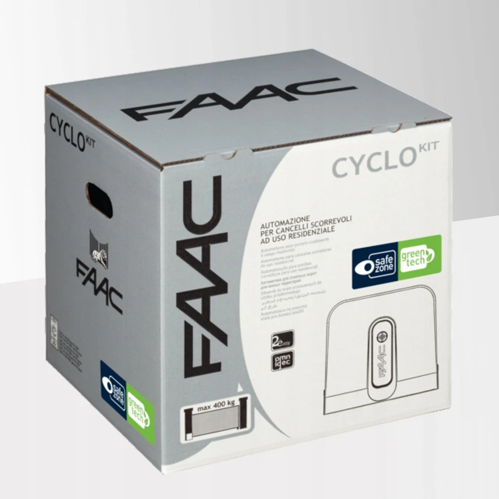 FAAC „Cyclo C720 FDS“ komplektas – 24 V automatika iki 400 kg svorio stumdomiems vartams