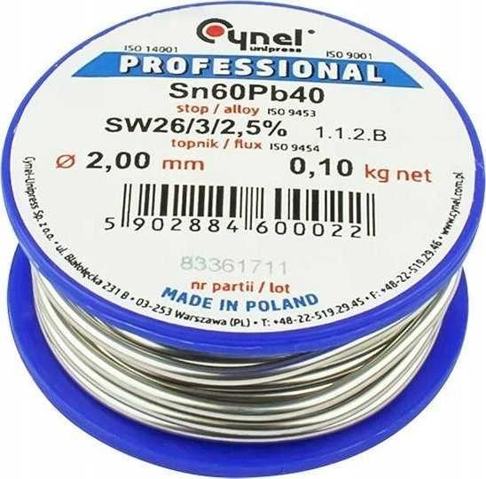 Cynel CYNA 2.0mm SZPULA 100g Sn60Pb40