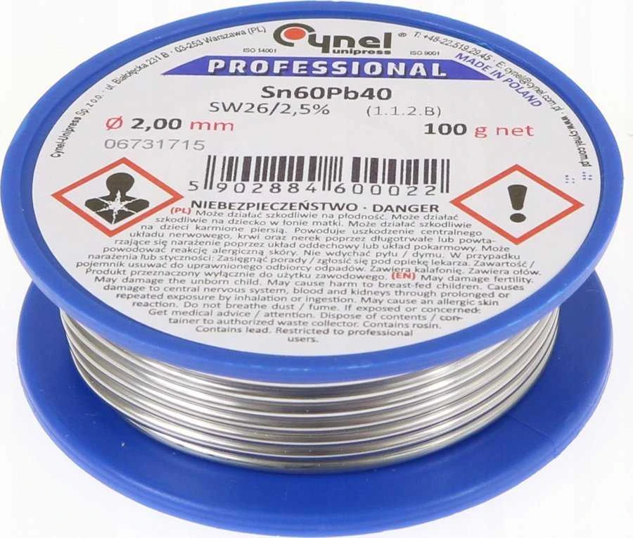 Cynel CYNA 2.0mm SZPULA 100g Sn60Pb40