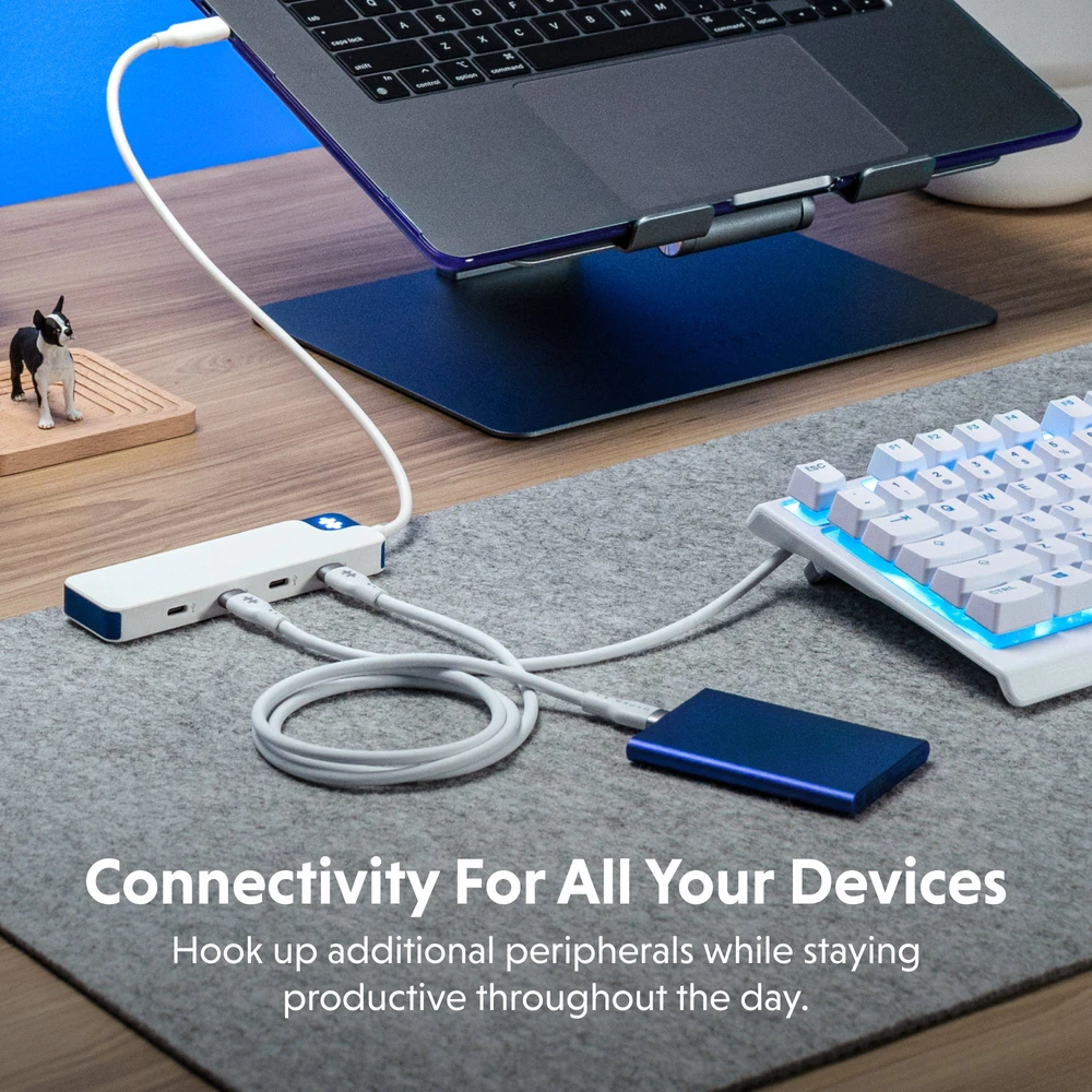 Targus Hyper HyperDrive Flex 4 Port USB-C Hub, Baltas/Mėlyna | HD5201BUGL