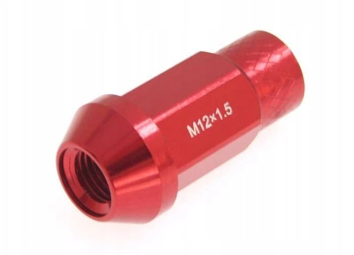 D1Spec aliuminio veržlės M12x1.5 50mm raudonos