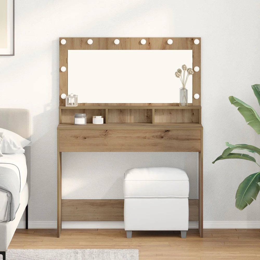 Makiažo stalas Amatininkų ąžuolas 100 x 41 x 135 cm