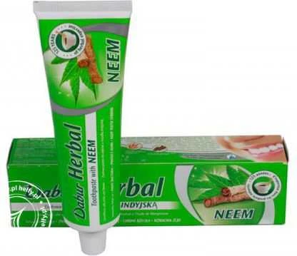 Vaistažolinė dantų pasta su nimbamedžiu NEEM, DABUR, 100 ml