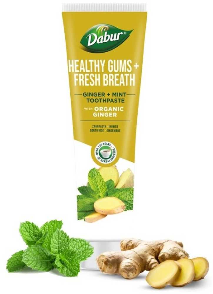 Vaistažolių dantų pasta Ginger Mint Healthy Gums, Dabur, 100 ml