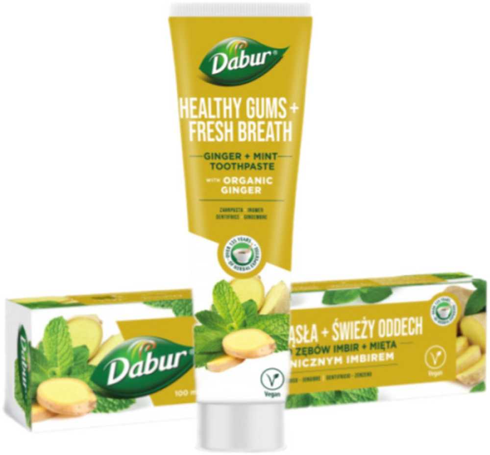 Vaistažolių dantų pasta Ginger Mint Healthy Gums, Dabur, 100 ml