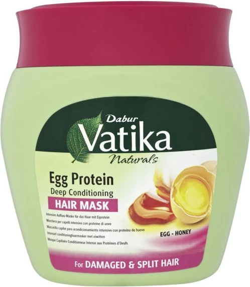 Kiaušinių baltymų ir karšto aliejaus plaukų kaukė Multivitamin, Dabur Vatika, 500g