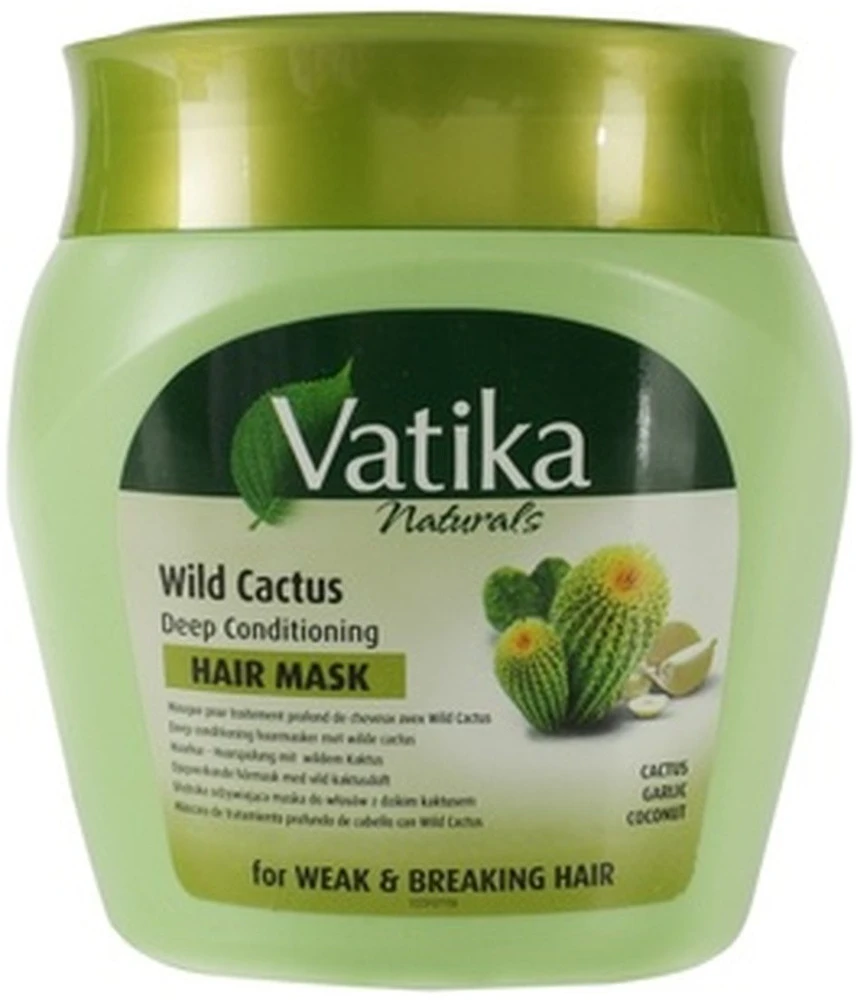 Karšto aliejaus kaukė slenkantiems plaukams Wild Cactus, Dabur Vatika, 500g