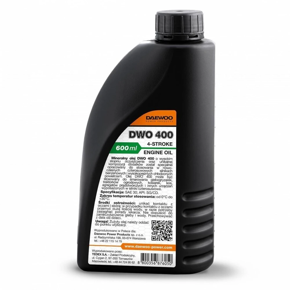 „Daewoo Power Products“ generatoriaus alyva „DAEWOO SAE 10W-30 DWO 400“ APISG/CD