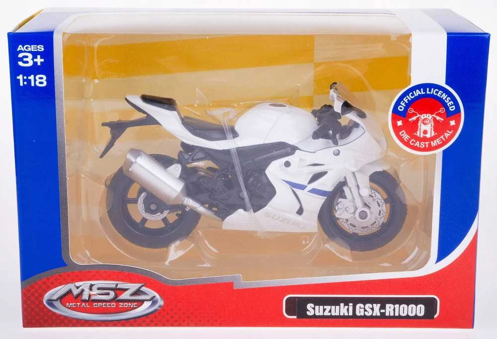 Daffi Model MSZ 1:18 Suzuki GSX-R1000 balta 33167
