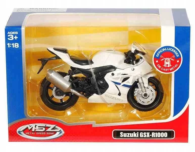 Daffi Model MSZ 1:18 Suzuki GSX-R1000 balta 33167