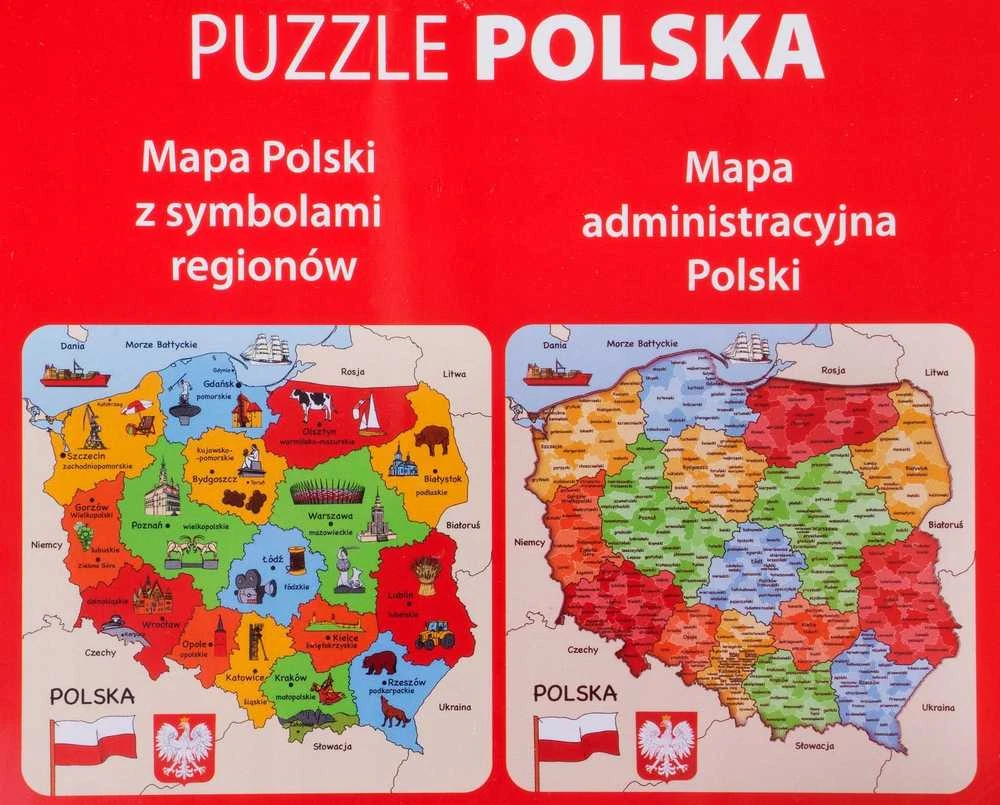 Dėlionė Daffi Puzzle medžio žemėlapis iš Lenkijos D-100 41004