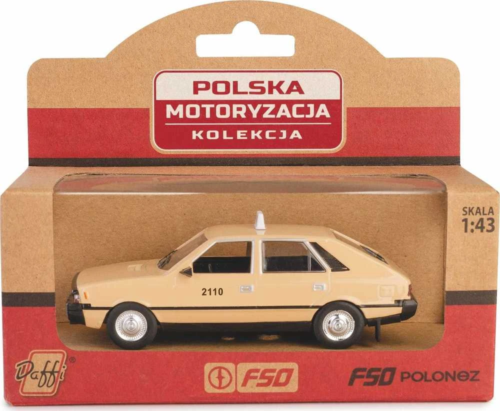 Metalinis lengvasis automobilis 1 43 Polonez taxi smėlio spalvos WB DAFFI K-583.
