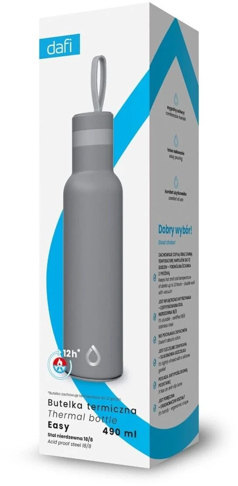 Dafi Termosas Easy 490 ml - Pilka (5902884106036)