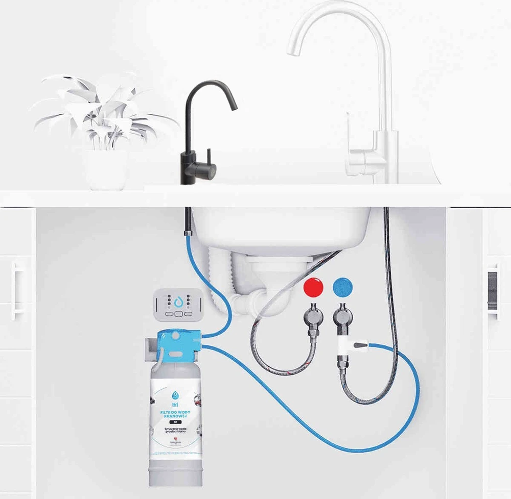 Dafi FLOW COMFORT D1 filtravimo sistema + ALTO filtruoto vandens čiaupas juodas