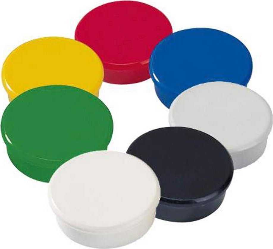 Magnetai Dahle 32mm 10 vnt./pak. įvairių spalvų