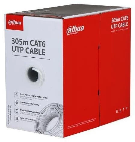 Dahua Technology KABELIS CAT6 UTP 305M CCA Baltas/PFM922I-6UN-C-Baltas DAHUA