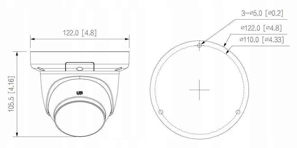 IPC-HDW3849QM-S-IL-0280B juodos spalvos IP kamera Dahua