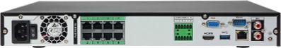 Dahua IP įrašymo įrenginys 16kam.16MP, IVS, AI, 8 PoE, 320Mbps, H.265+, veido atpažinimo funkcija