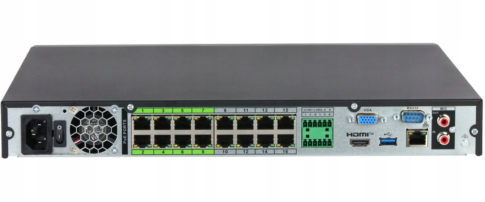 IP REGISTRATORIUS NVR5216-16HP-EI2 16 KANALŲ, 16 PoE WizSense DAHUA