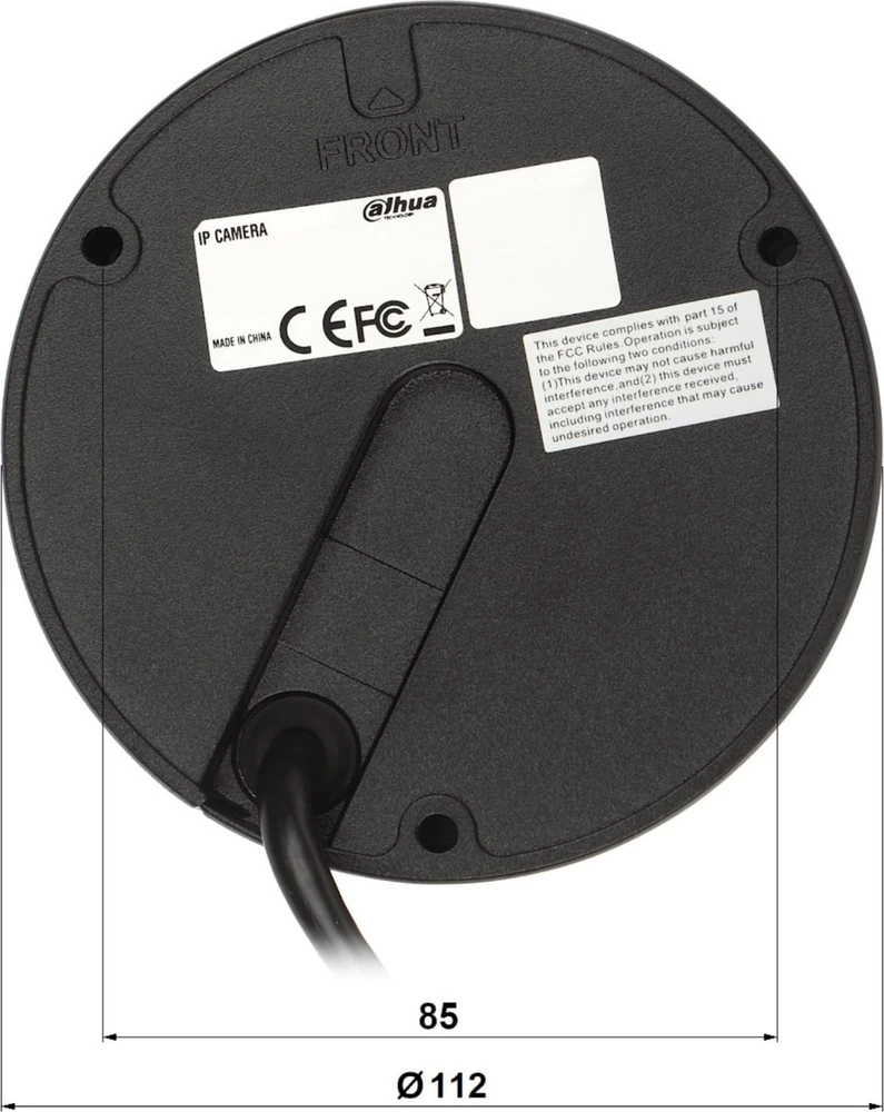 ANTIVANDALINĖ IP KAMERA IPC-HDBW3649E-AS-IL-0280B-Juodas WizSense Smart Dual Light - 6 Mpx 2.8 mm DAHUA