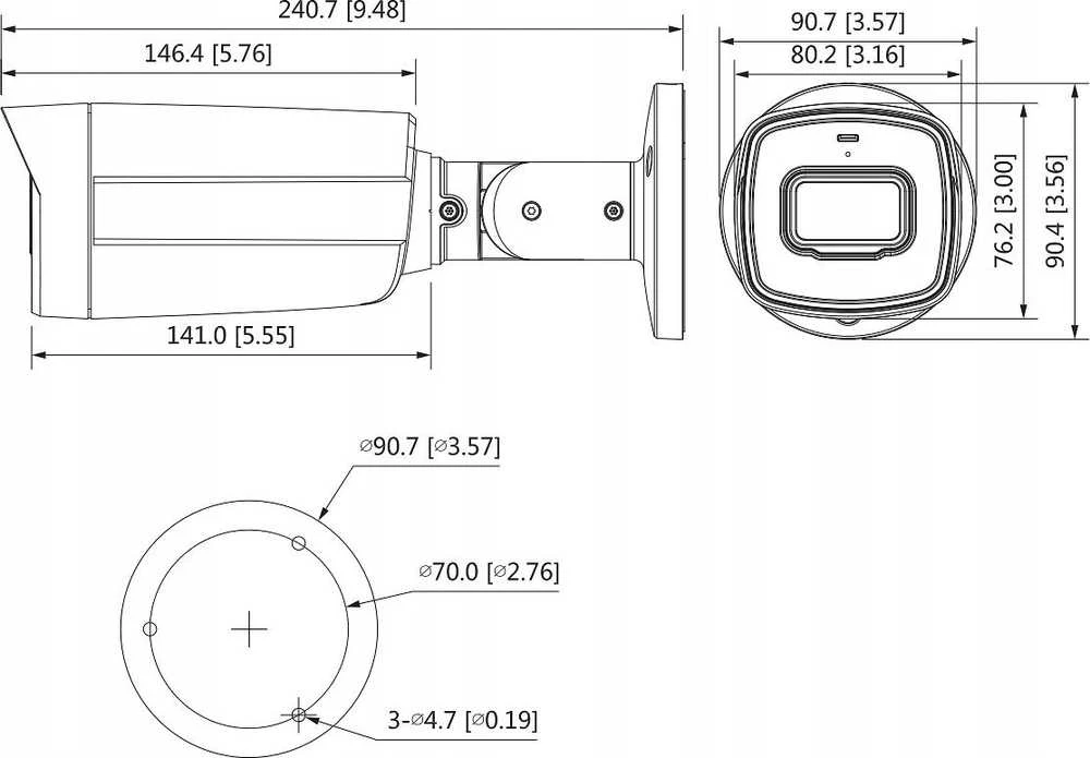 AHD, HD-CVI, HD-TVI, PAL KAMERA HAC-HFW1200TH-I8-A-0360B-S6 – 1080p 3,6 mm DAHUA